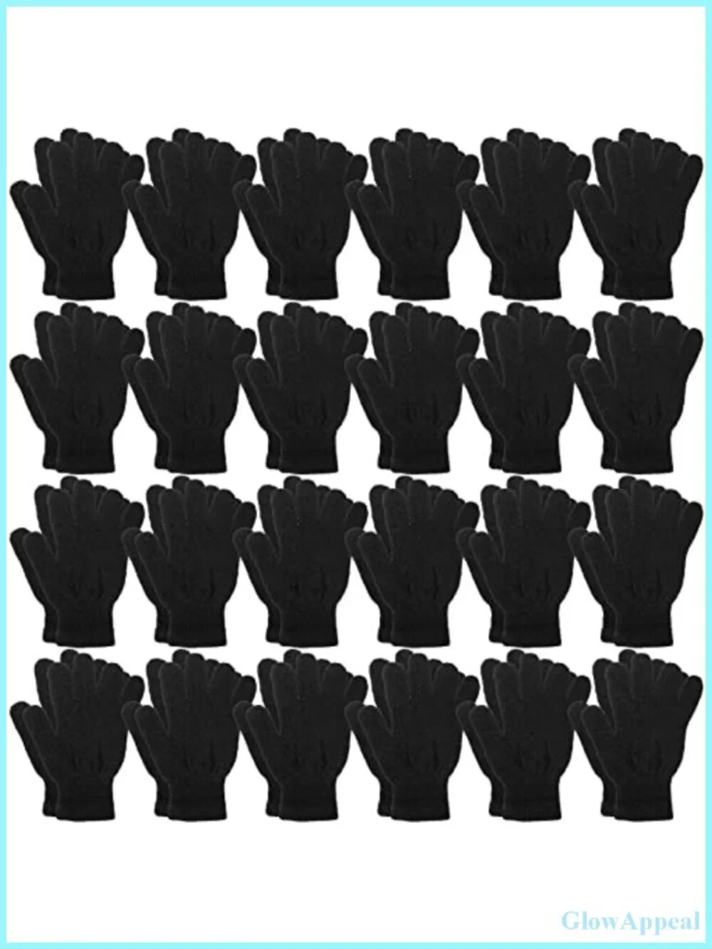 24 Pairs Winter Magic Gloves Stretchy Knit Acrylic Cotton Warm